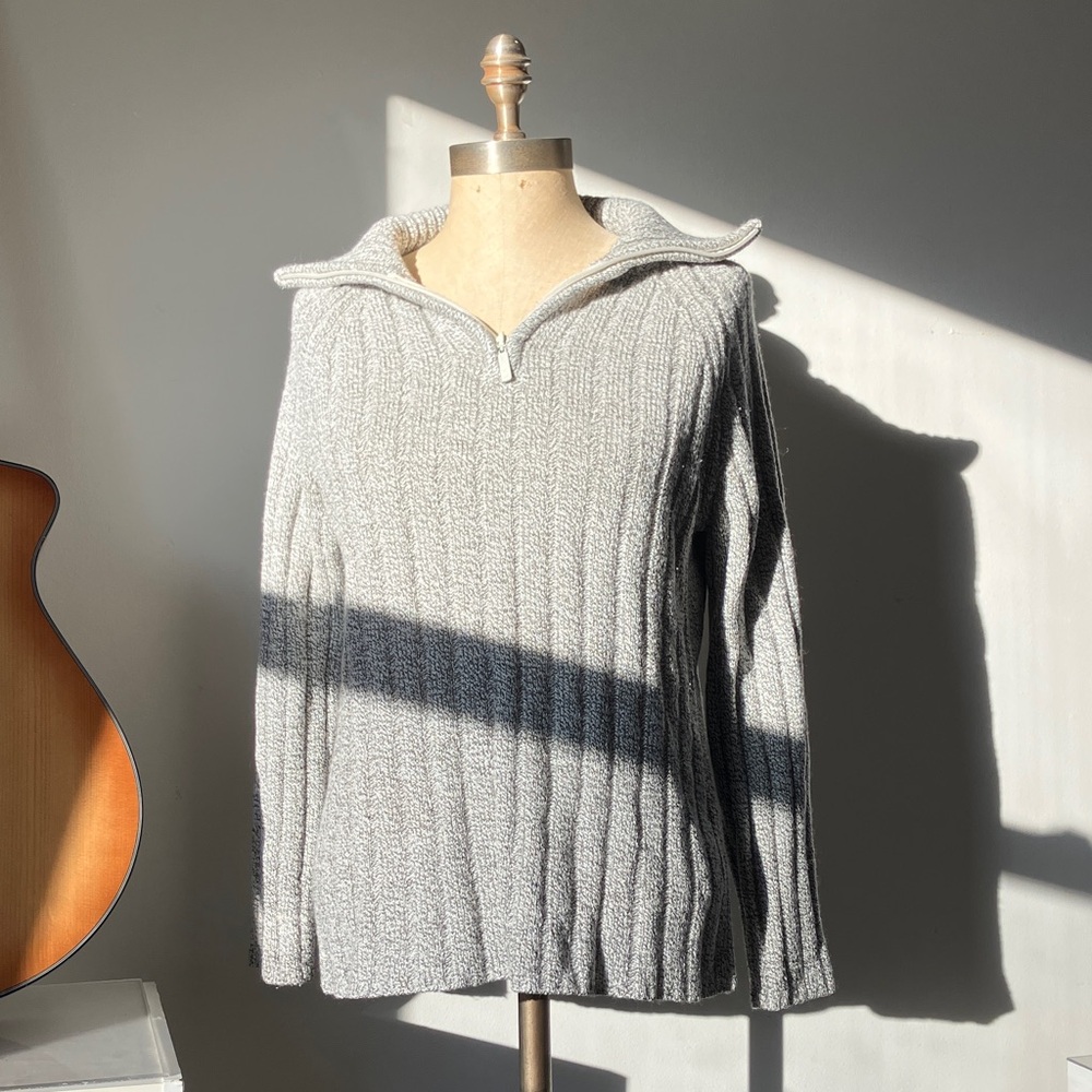 Granola Gray Zip-Up Sweater